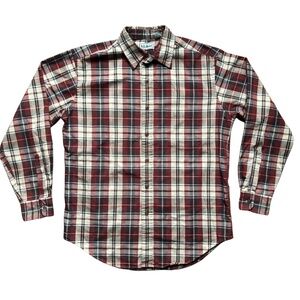 Vintage L.L. Bean red plaid button-down flannel shirt - Men's medium